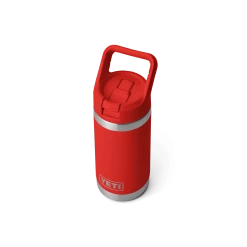 Wholesale ✨ YETI Rambler® Jr 12 oz (354 ml) Kids' Bottle 🔔 -Cheap Stonelain Store Drinkware BottleJR 12oz CanyonRed Studio ThreeQuarterStrawDown