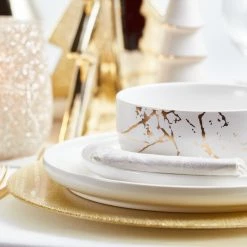 Hot Sale 💯 Stone Lain Zora Porcelain Dinnerware Set - White 💯 -Cheap Stonelain Store StoneLain xmas 17916