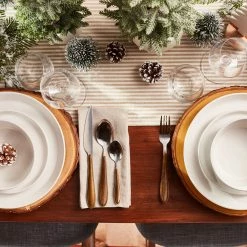 Best Sale ✨ Stone Lain Albie Stoneware Dinnerware Set - White 👍 -Cheap Stonelain Store StoneLain xmas 18204