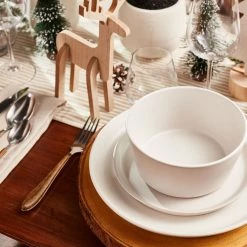 Best Sale ✨ Stone Lain Albie Stoneware Dinnerware Set - White 👍 -Cheap Stonelain Store StoneLain xmas 18245
