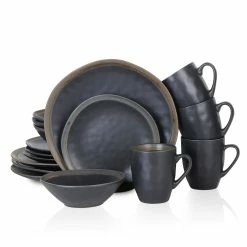Discount ⌛ Stone Lain Serafina Stoneware Dinnerware Set - Gray 🥰