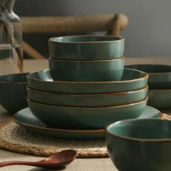 Discount 🔥 Stone Lain Dean Stoneware Dinnerware Set - Green 🛒 -Cheap Stonelain Store bvvjbrkiayyten8ikabw