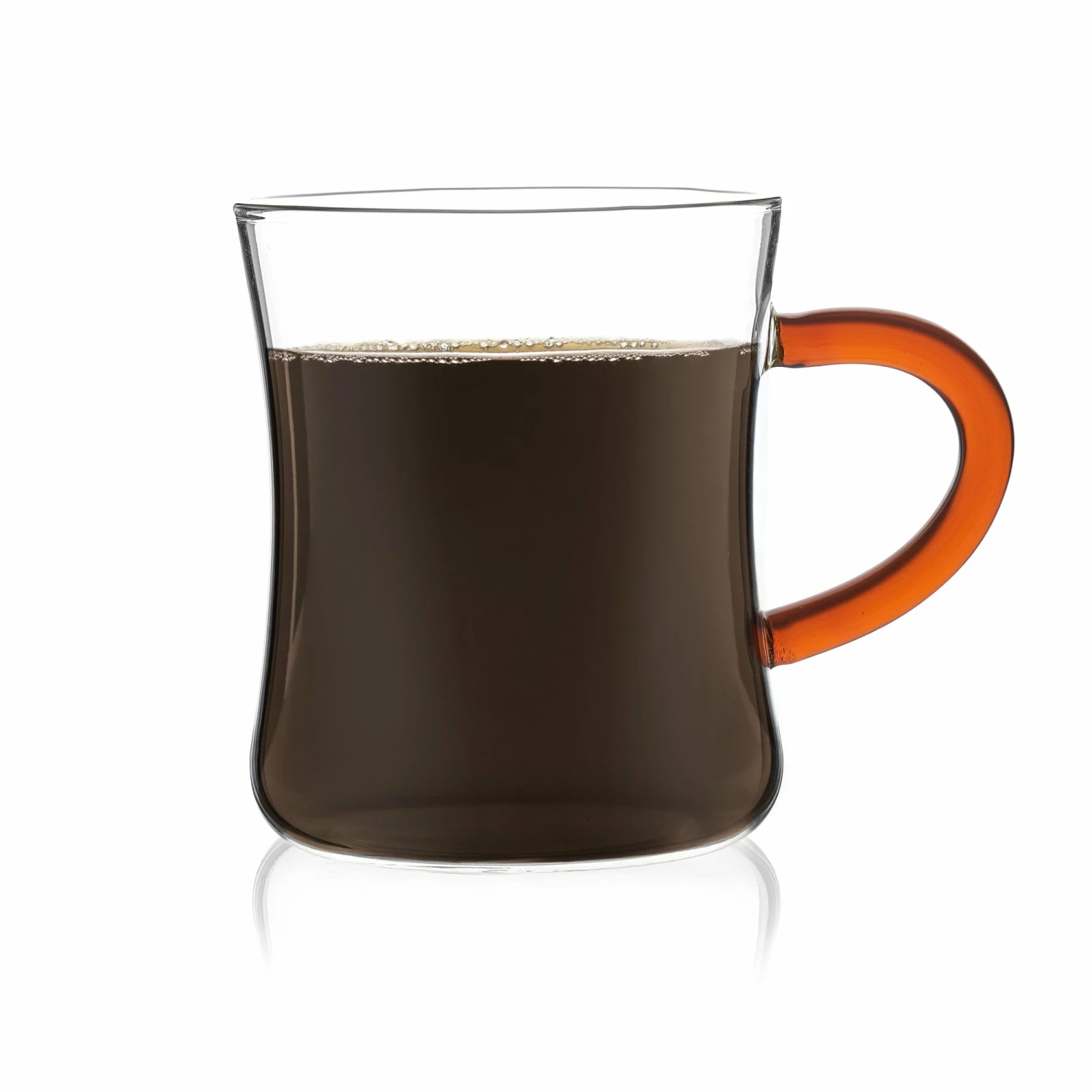 Wholesale π€© Stone Lain Set of 4 Glass Mug with Orange Handle, Curved Espresso Glass Sets π₯ 2 Wholesale π€© Stone Lain Set of 4 Glass Mug with Orange Handle, Curved Espresso Glass Sets π₯ - Image 2