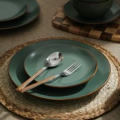 Discount 🔥 Stone Lain Dean Stoneware Dinnerware Set - Green 🛒 -Cheap Stonelain Store cpkck2tzejwsqlkv5opi