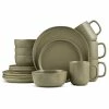 Promo 😉 Stone Lain Tom Stoneware Dinnerware Set - Olive 🔔