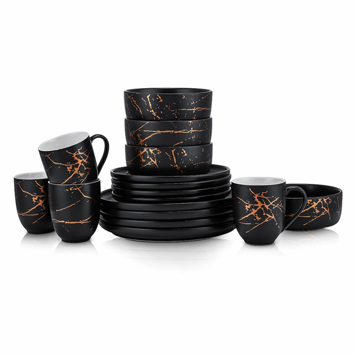 New ๐ Stone Lain Zora Porcelain Dinnerware Set - Black ๐ 6 New ๐ Stone Lain Zora Porcelain Dinnerware Set - Black ๐ - Image 6