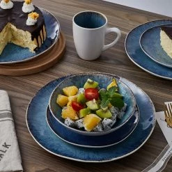 Discount 👏 Stone Lain Romy Stoneware Dinnerware Set - Blue 😍 -Cheap Stonelain Store dngihqzjtyssairrfqp8