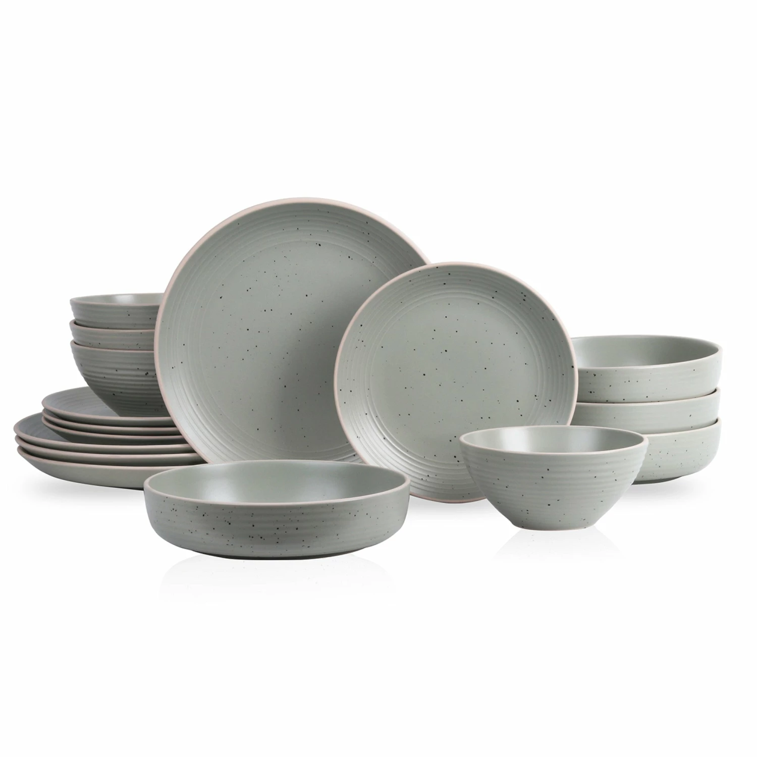 Budget ๐ Stone Lain Lauren Stoneware Dinnerware Set - Green ๐ 1 Budget ๐ Stone Lain Lauren Stoneware Dinnerware Set - Green ๐