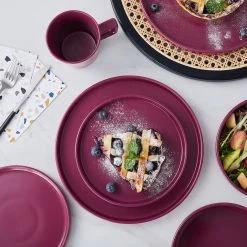 Coupon 😍 Stone Lain Cleo Stoneware Dinnerware Set - Magenta 🎁 -Cheap Stonelain Store e8utgrrpemsi6ckk4qr9