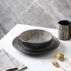 Promo ❤️ Stone Lain Sophie Stoneware Dinnerware Set - Brown And Black 😍 -Cheap Stonelain Store ea9aakx1fvmtrwdjbf9n