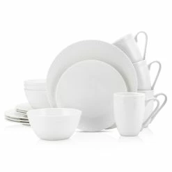 Best Sale 🔥 Stone Lain Ava Bone China Dinnerware Set - White 👍