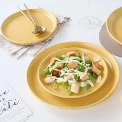 Budget 🤩 Stone Lain Jules Stoneware Dinnerware Set - Yellow 🤩 -Cheap Stonelain Store eoteydjto9ojmudclst5