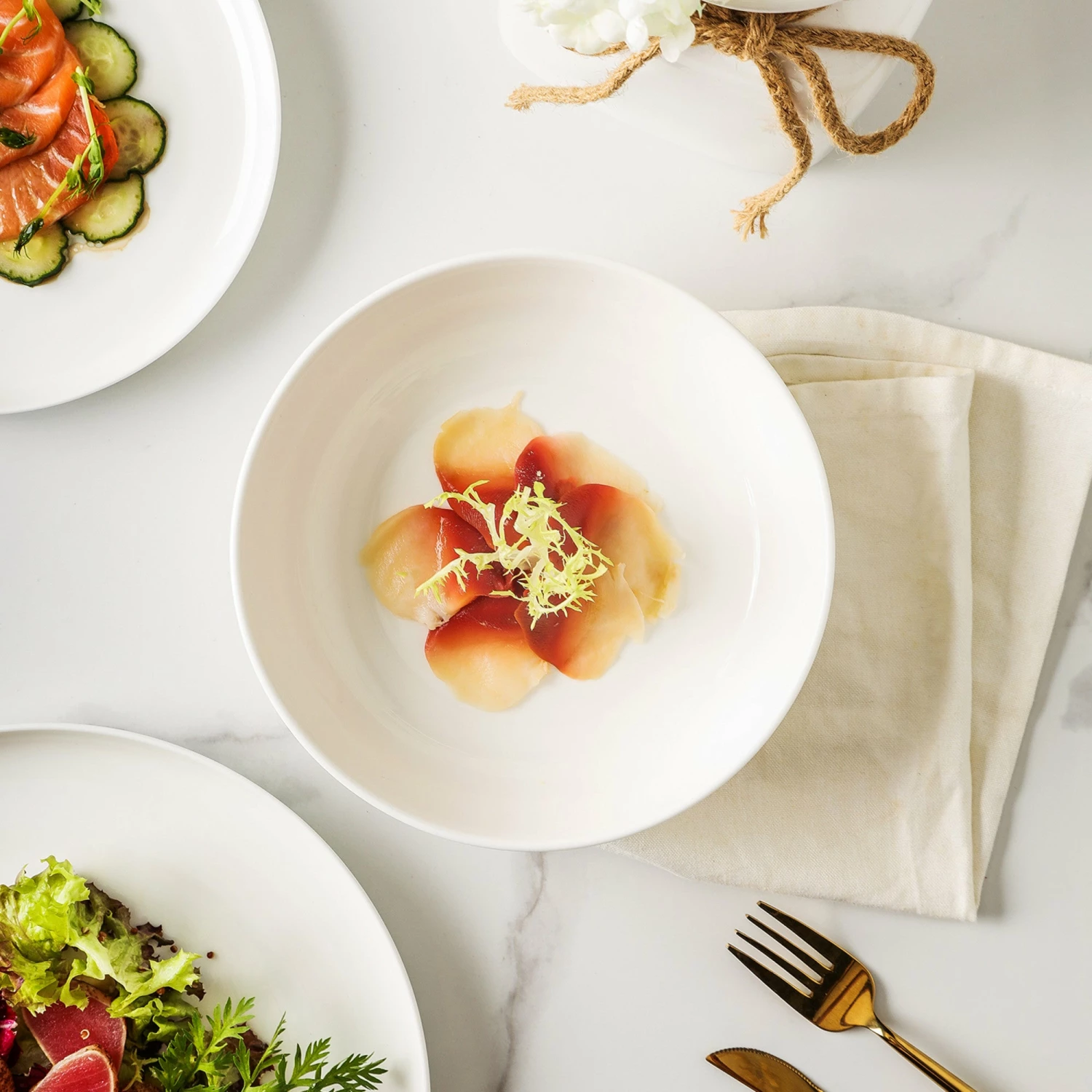 New ๐ฅฐ Stone Lain Gabrielle Bone China Dinnerware Set - White ๐ฅฐ 6 New ๐ฅฐ Stone Lain Gabrielle Bone China Dinnerware Set - White ๐ฅฐ - Image 6