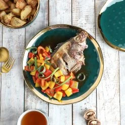 Cheapest ✔️ Stone Lain Florian Porcelain Dinnerware Set - Green 🌟 -Cheap Stonelain Store fml4mwwf4d9llybvabuv