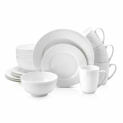 Outlet 👏 Stone Lain Alexandria Bone China Dinnerware Set - White ✔️