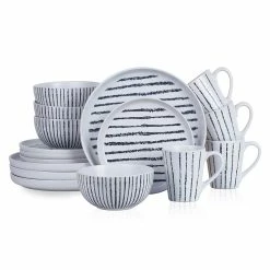 Flash Sale 😍 Stone Lain Nova Stoneware Dinnerware Set - Black ⭐