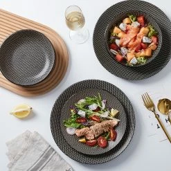 Coupon 🎉 Stone Lain Daisy Stoneware Dinnerware Set - Brown And Black 🎁 -Cheap Stonelain Store hj0pba3ygpenzewhrtbn