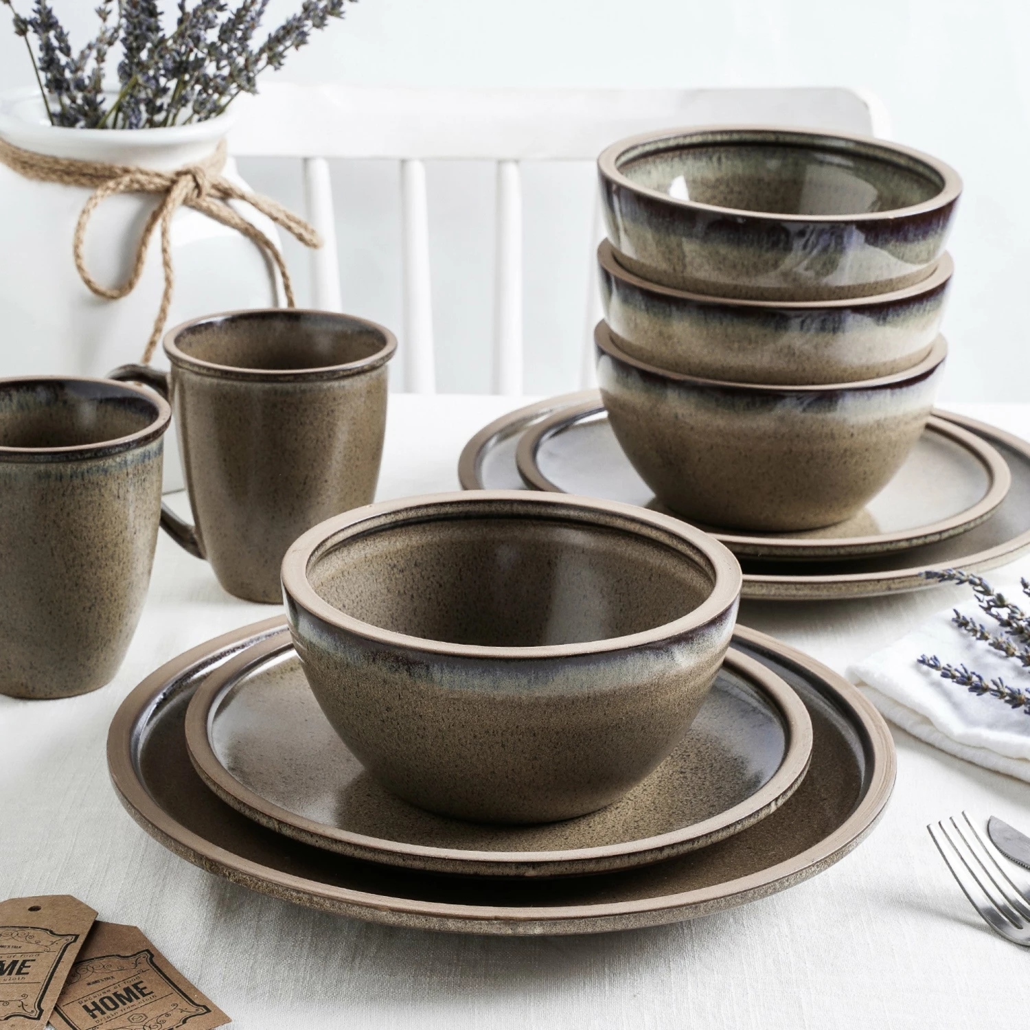 Promo ๐ฏ Stone Lain Tina Stoneware Dinnerware Set - Green And Beige ๐ 6 Promo ๐ฏ Stone Lain Tina Stoneware Dinnerware Set - Green And Beige ๐ - Image 6
