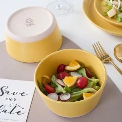 Budget 🤩 Stone Lain Jules Stoneware Dinnerware Set - Yellow 🤩 -Cheap Stonelain Store j5daqnt9ys86ec43y8bw