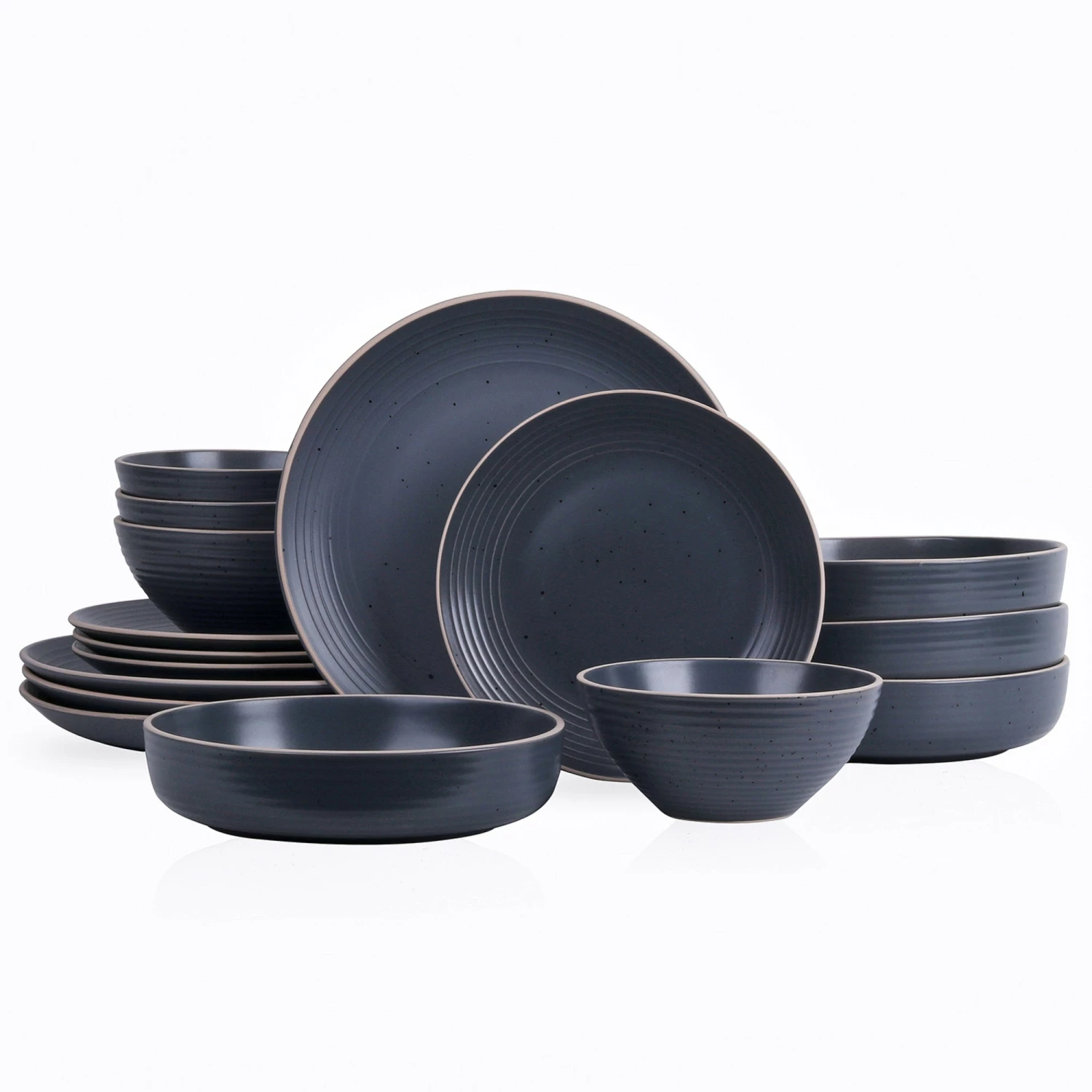 Wholesale ⭐ Stone Lain Lauren Stoneware Dinnerware Set - Charcoal 🧨 1 Wholesale ⭐ Stone Lain Lauren Stoneware Dinnerware Set - Charcoal 🧨