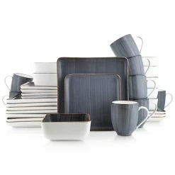 Best Sale ✔️ Stone Lain Esmeralda Porcelain Dinnerware Set - Gray ⌛