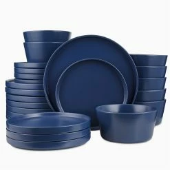 Best deal 👍 Stone Lain Chelsea Stoneware Dinnerware Set - Blue 👍