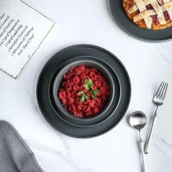 Budget 👏 Stone Lain Celina Stoneware Dinnerware Set - Gray Matte 💯 -Cheap Stonelain Store k2osnhlvisvjm69rbqip