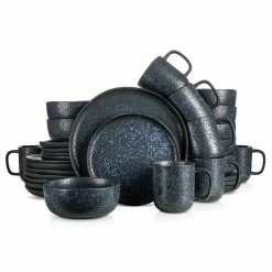 Top 10 🔔 Stone Lain Tom Stoneware Dinnerware Set - Grey And Blue 🤩 -Cheap Stonelain Store knjiafo3mcv2bua9bs23
