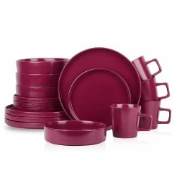Coupon π Stone Lain Cleo Stoneware Dinnerware Set - Magenta π