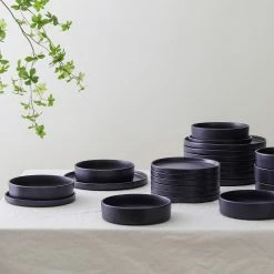 Wholesale ✨ Stone Lain Cleo Stoneware Dinnerware Set - Dark Blue 🧨 -Cheap Stonelain Store kroegbgryr6kdogszll0