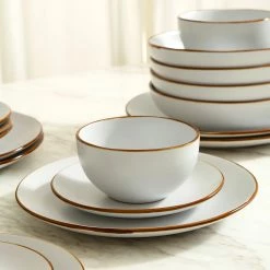 New ⭐ Stone Lain Dean Stoneware Dinnerware Set - White 🥰 -Cheap Stonelain Store kzrtupjsb88qpnshvjc1