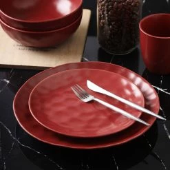 Top 10 ✔️ Stone Lain Sam Porcelain Dinnerware Set - Red 🤩 -Cheap Stonelain Store lbotohesnajbembo5s04