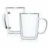 Best deal ⌛ Stone Lain Set of 4 Double Wall Glass Mugs, Coffee Mugs, Tall Cups With Handle 🔔