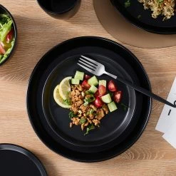 Hot Sale 🤩 Stone Lain Jules Stoneware Dinnerware Set - Black 🤩 -Cheap Stonelain Store lms5eu2cfilsngbo81u6