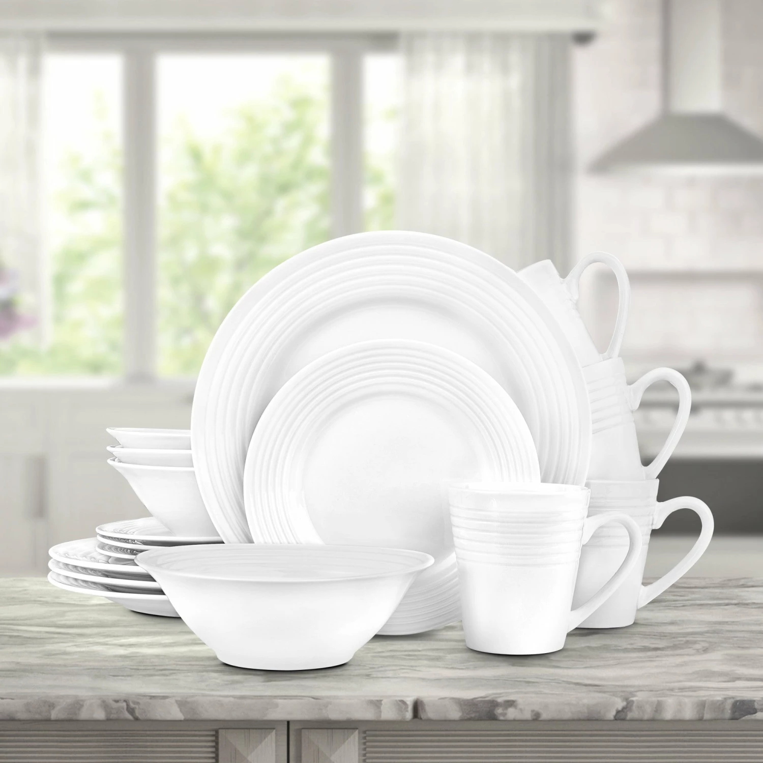 Cheap ๐ Stone Lain Piper Porcelain Dinnerware Set - White ๐ 6 Cheap ๐ Stone Lain Piper Porcelain Dinnerware Set - White ๐ - Image 6