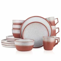 Flash Sale 🥰 Stone Lain Vince Stoneware Dinnerware Set - Red 👍