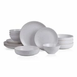 Wholesale 🥰 Stone Lain Lauren Stoneware Dinnerware Set - Off White 😀