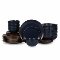 Best reviews of 🌟 Stone Lain Dean Stoneware Dinnerware Set - Blue ⭐