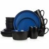 Best reviews of 🎉 Stone Lain Albie Stoneware Dinnerware Set - Blue And Black 🥰