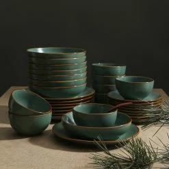 Discount 🔥 Stone Lain Dean Stoneware Dinnerware Set - Green 🛒 -Cheap Stonelain Store patcjydv2e3wwq4gvc2y