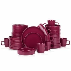 Coupon 😍 Stone Lain Cleo Stoneware Dinnerware Set - Magenta 🎁 -Cheap Stonelain Store pi8cynhmknnmzoldks4x