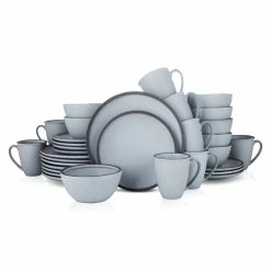 Best deal ❤️ Stone Lain Tina Stoneware Dinnerware Set - Blue And Grey 🎁 -Cheap Stonelain Store picra55cmhvsyaqbg7sl