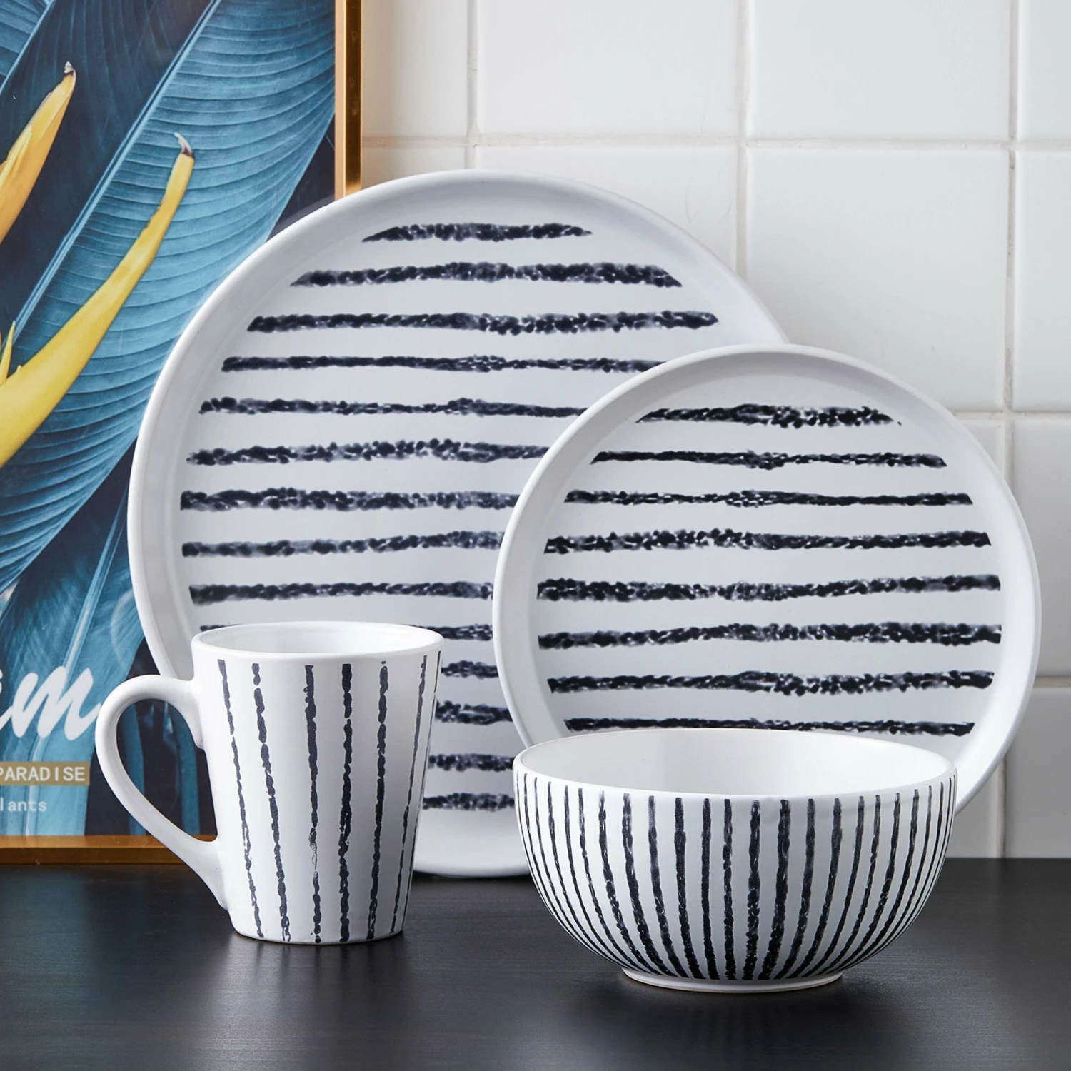 Flash Sale ๐ Stone Lain Nova Stoneware Dinnerware Set - Black โญ 2 Flash Sale ๐ Stone Lain Nova Stoneware Dinnerware Set - Black โญ - Image 2