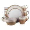 Brand new ✔️ Stone Lain Vince Stoneware Dinnerware Set - Brown 🔥