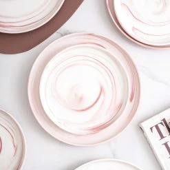 Best deal 🧨 Stone Lain Brighton Porcelain Dinnerware Set - Pink 👍 -Cheap Stonelain Store r57azn9pr7com4ztpccs