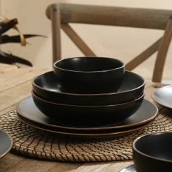 Deals 🌟 Stone Lain Dean Stoneware Dinnerware Set - Black 🎉 -Cheap Stonelain Store r8raekcimqiyv5p0kh20