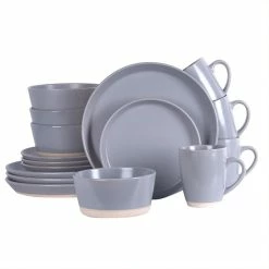 Discount 🌟 Stone Lain Jules Stoneware Dinnerware Set - Gray 💯