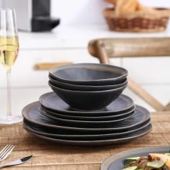 Discount ⌛ Stone Lain Serafina Stoneware Dinnerware Set - Gray 🥰 -Cheap Stonelain Store shw9ojsov14z8yelfjjq