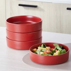 Flash Sale 🎉 Stone Lain Cleo Stoneware Dinnerware Set - Red 🎁 -Cheap Stonelain Store skdray3qxldzkqbuajrn
