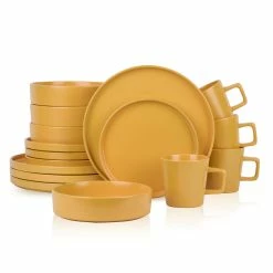 Best Pirce ⌛ Stone Lain Cleo Stoneware Dinnerware Set - Yellow ❤️